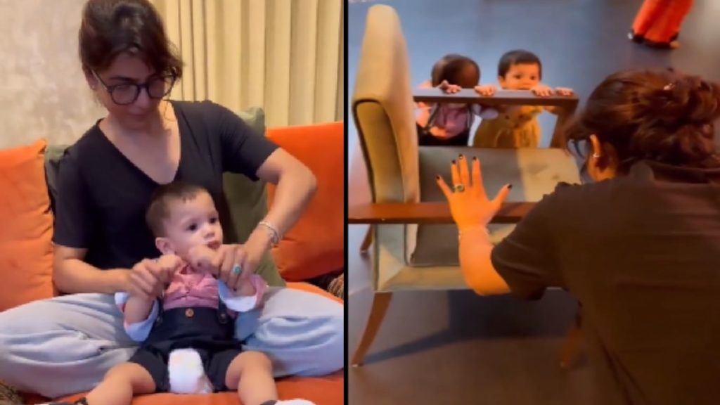 Samantha happy time with Chinmayi Sripaada Rahul Ravindran kids