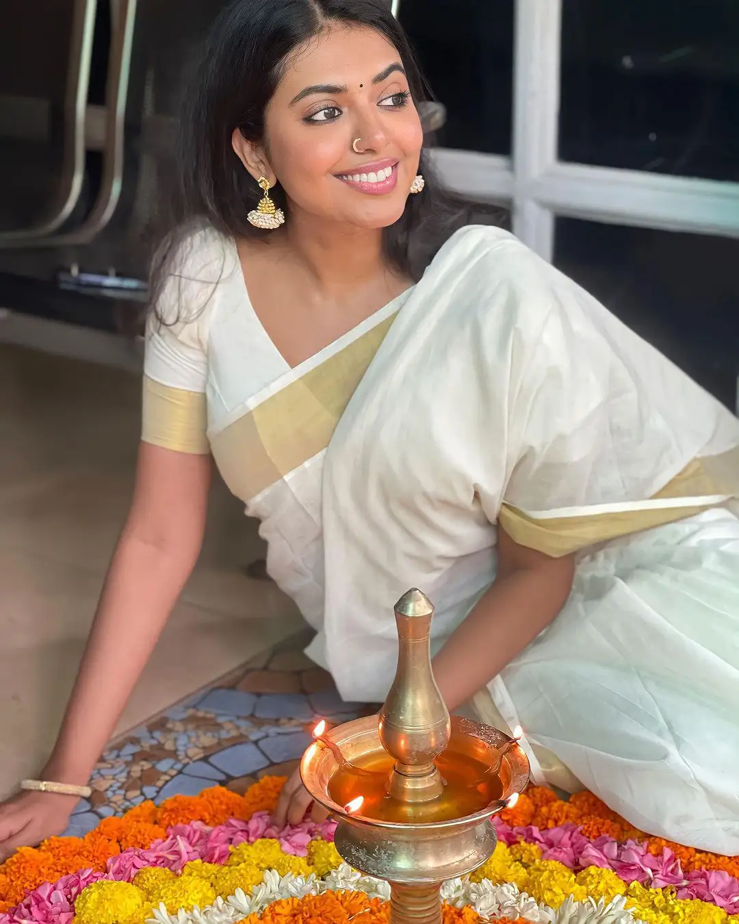 Tollywood Actress Shivani Rajashekar Saree photos on onam special