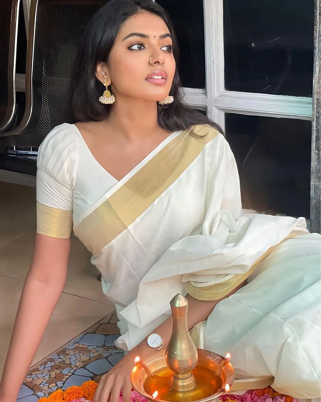 Tollywood Actress Shivani Rajashekar Saree photos on onam special