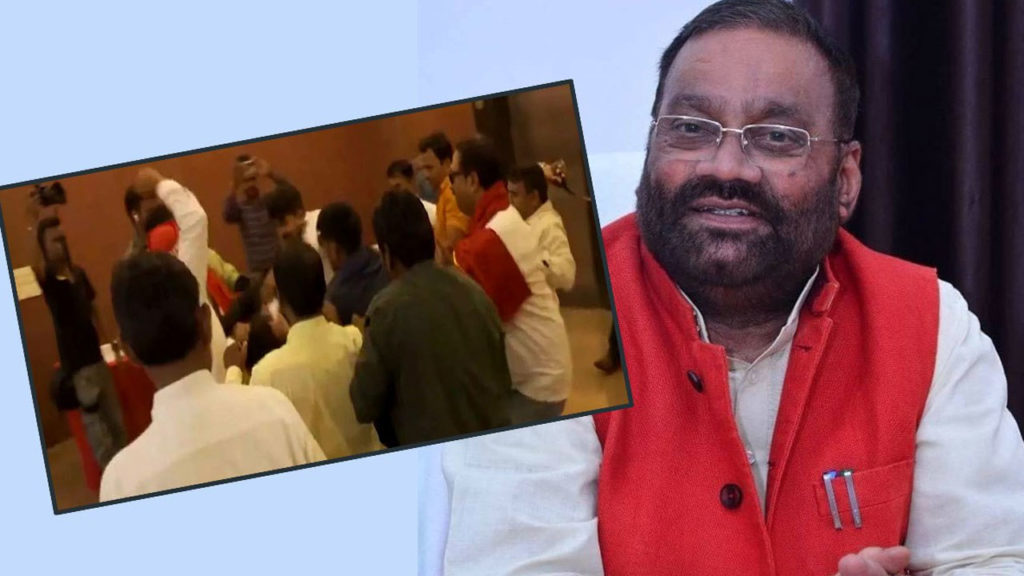 Samajwadi activists crushed by lawyer who threw shoe at Swami Prasad Maurya