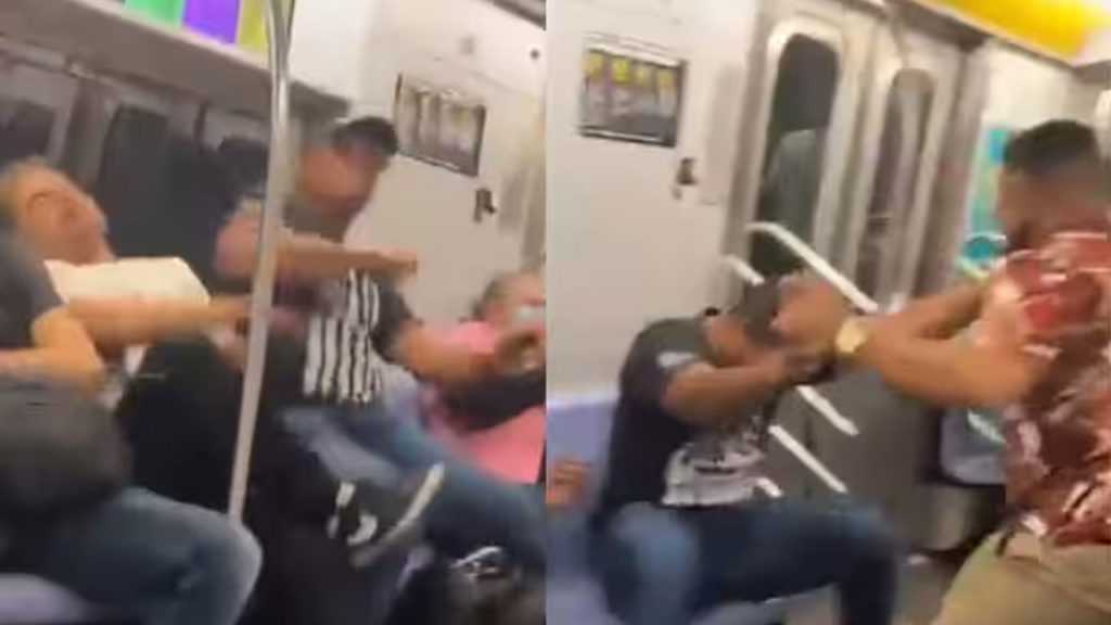 cruel fight inside metro co passengers run away from seats