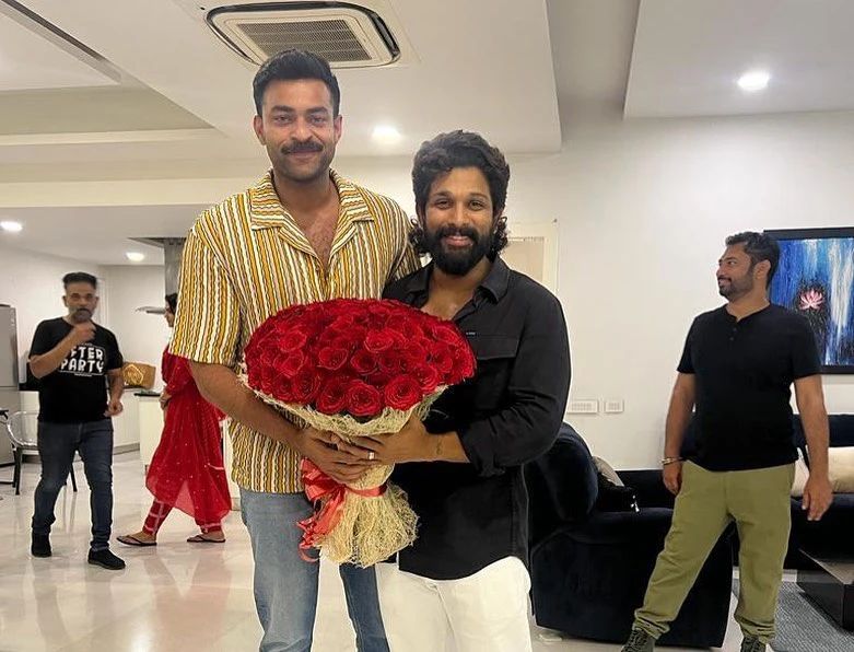 Varun Tej Sai Dharam Tej appreciate Allu Arjun for winning national award Photos