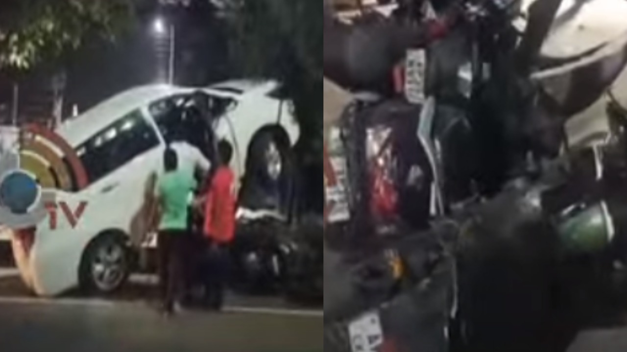 Visakha Accident : విశాఖలో అర్ధరాత్రి మద్యం మత్తులో మహిళ ర్యాష్ డ్రైవింగ్.. 8 వాహనాలను ఢీకొట్టిన ఇన్నోవా కారు Visakha Accident : విశాఖలో అర్ధరాత్రి మద్యం మత్తులో మహిళ ర్యాష్ డ్రైవింగ్.. 8 వాహనాలను ఢీకొట్టిన ఇన్నోవా కారు