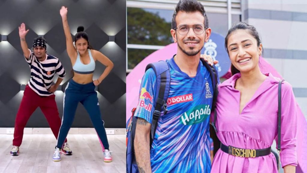 Yuzvendra Chahal wife Dhanashree verma dance for Ranu Ranu Antune Chinnado