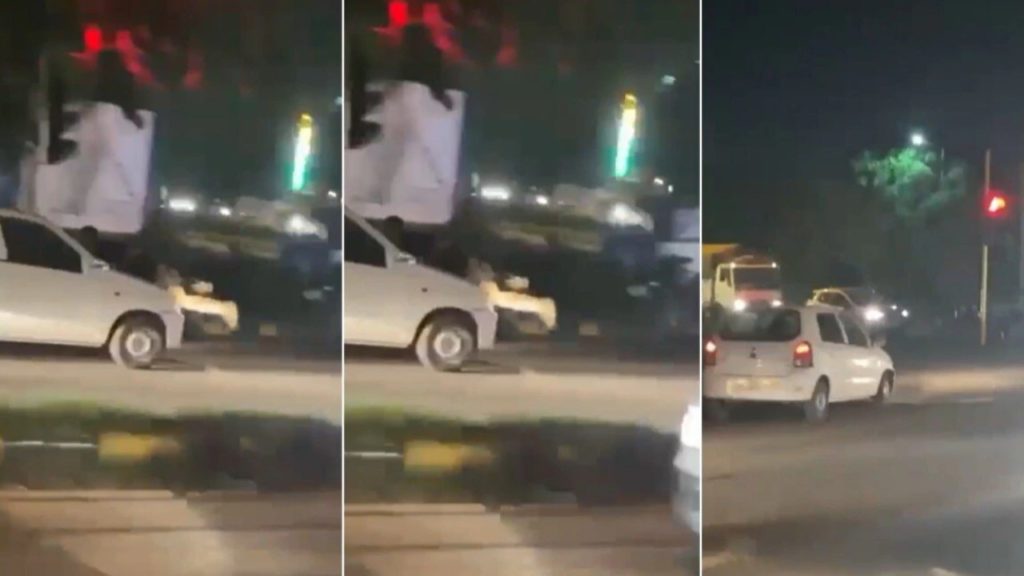 doctor dragged car bonnet