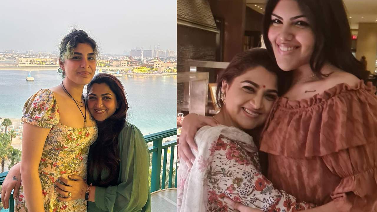 Kushboo with her Daughters : కూతుళ్లతో కుష్బూ స్పెషల్ ఫోటోలు..
