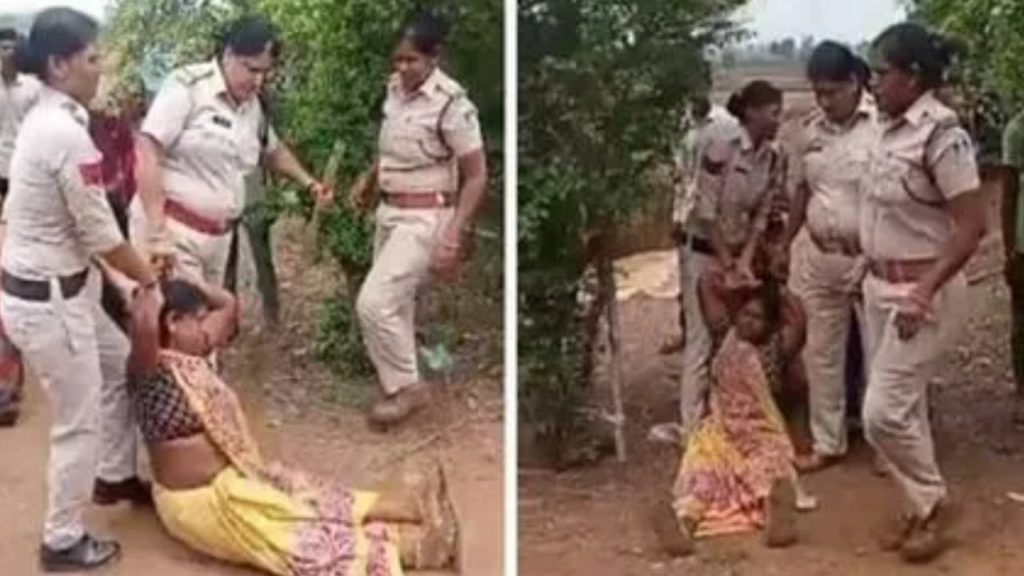 police dragged woman