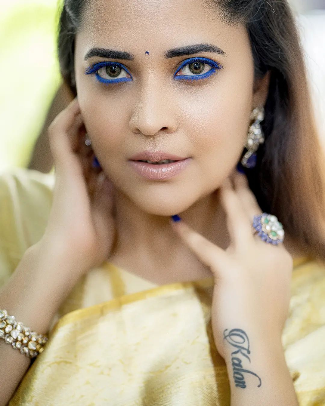 Anasuya Stunning Looks with Blue Eyes