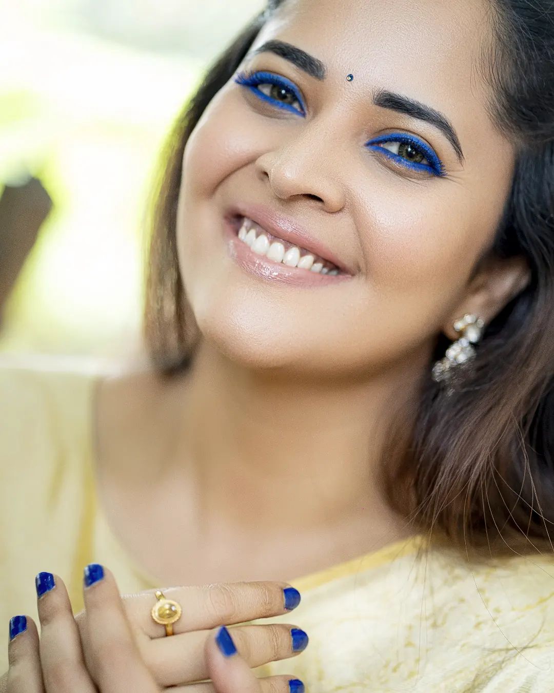 Anasuya Stunning Looks with Blue Eyes