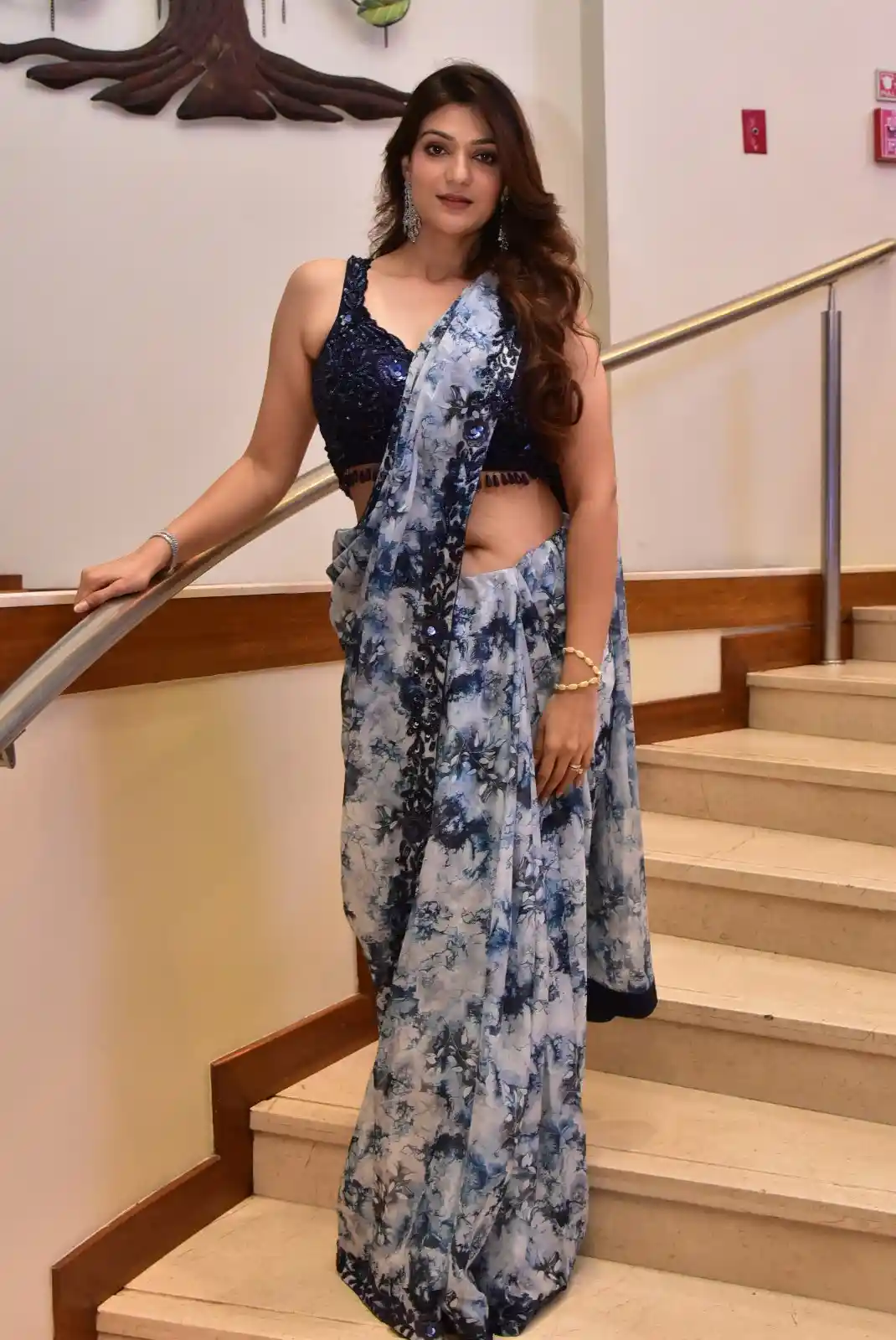 Siya Gautam Stunning looks in Saree at Athidhi Series Pre Release Event