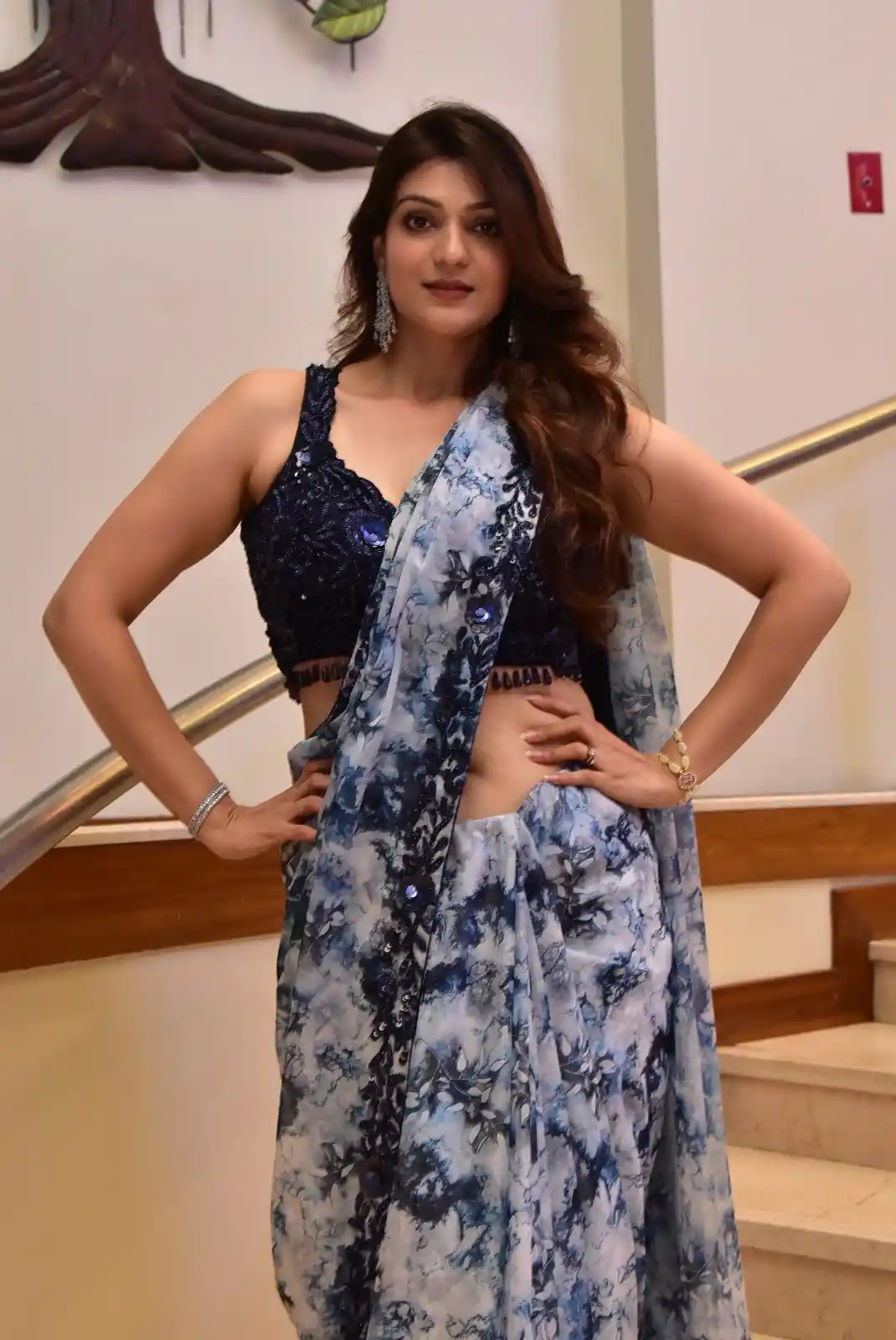 Siya Gautam Stunning looks in Saree at Athidhi Series Pre Release Event