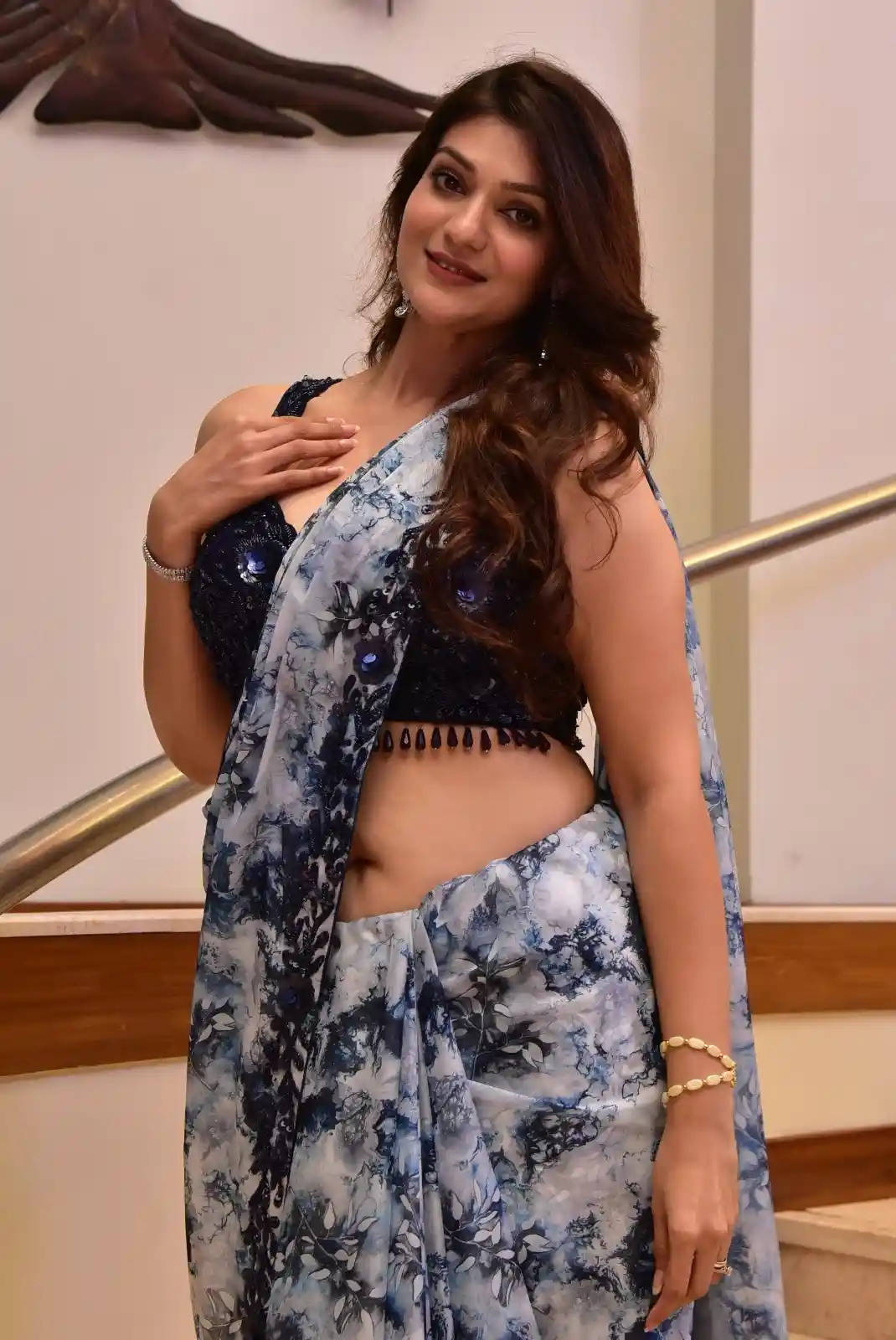 Siya Gautam Stunning looks in Saree at Athidhi Series Pre Release Event