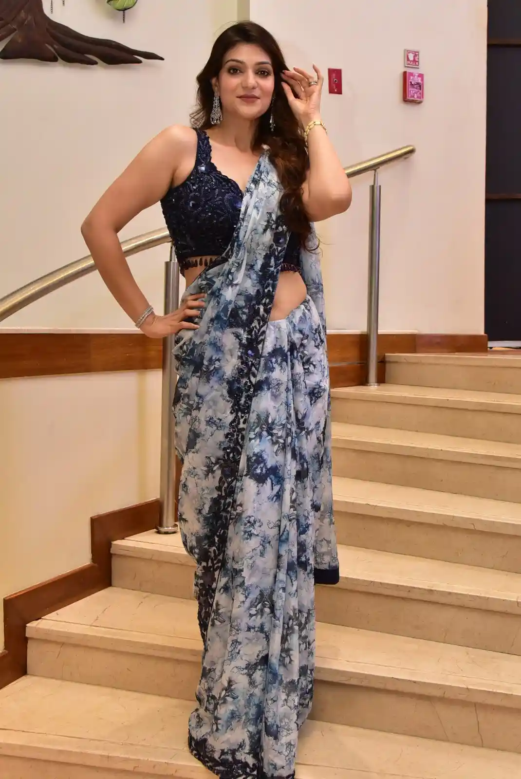 Siya Gautam Stunning looks in Saree at Athidhi Series Pre Release Event