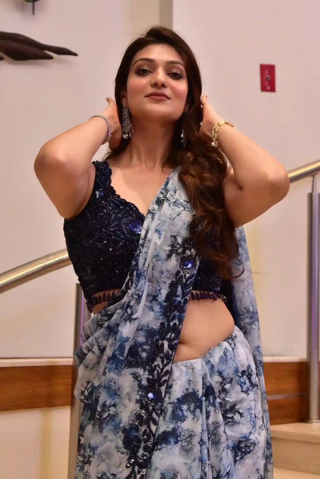 Siya Gautam Stunning looks in Saree at Athidhi Series Pre Release Event