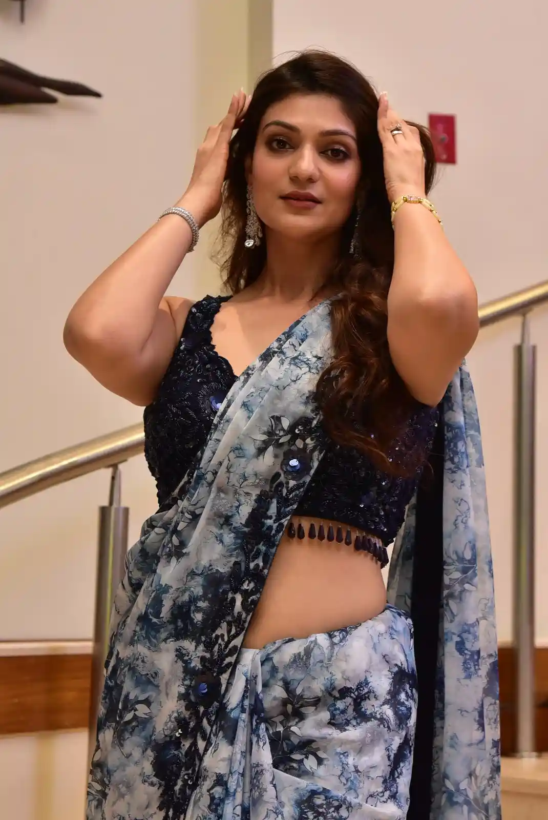 Siya Gautam Stunning looks in Saree at Athidhi Series Pre Release Event