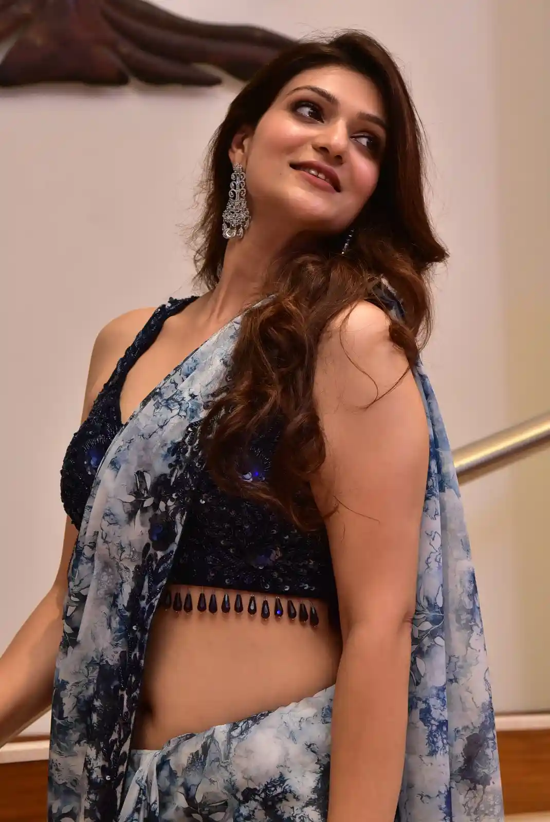 Siya Gautam Stunning looks in Saree at Athidhi Series Pre Release Event