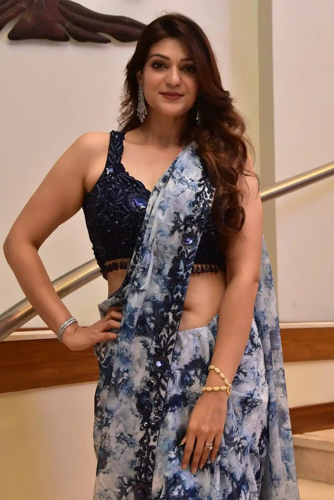 Siya Gautam Stunning looks in Saree at Athidhi Series Pre Release Event