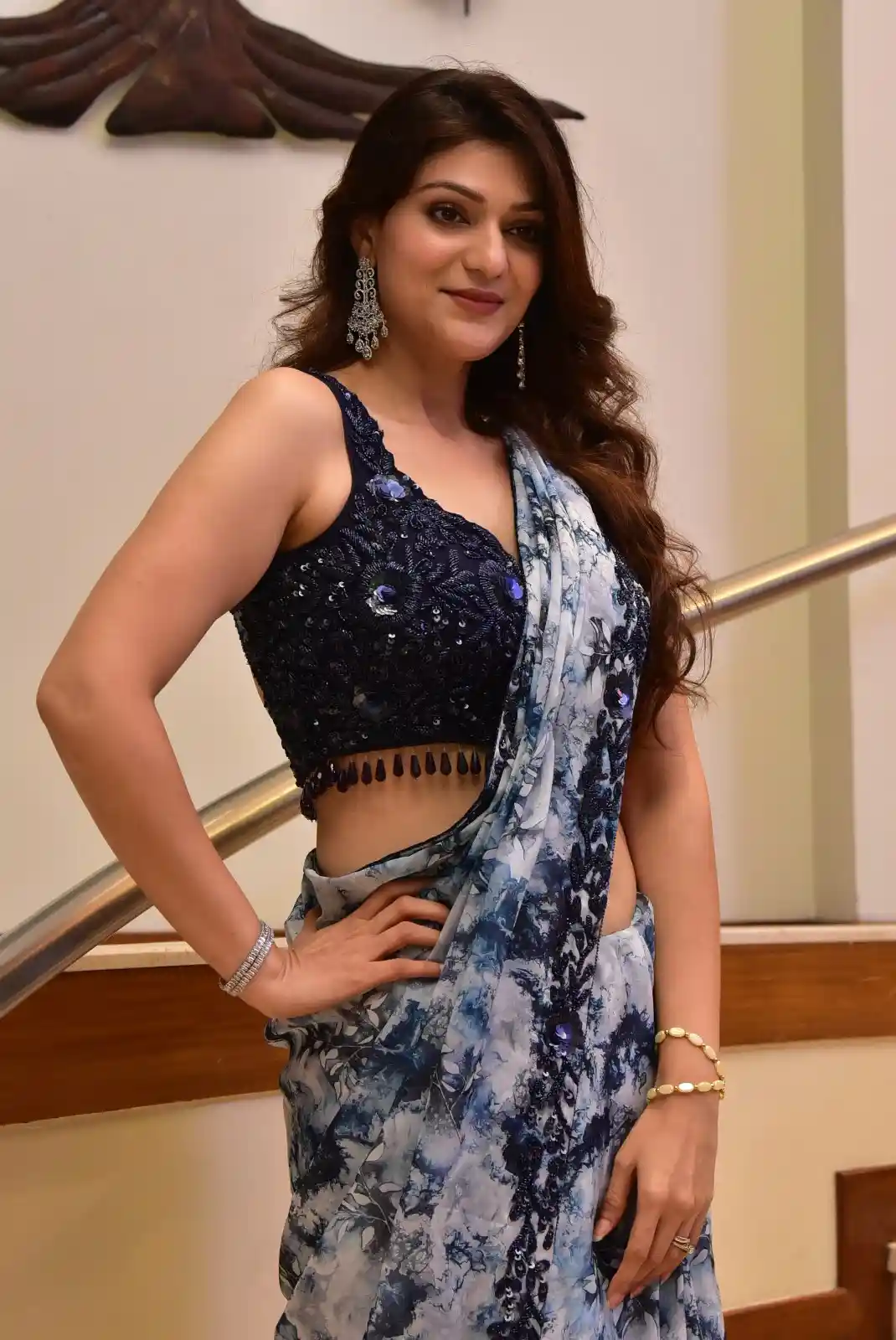 Siya Gautam Stunning looks in Saree at Athidhi Series Pre Release Event