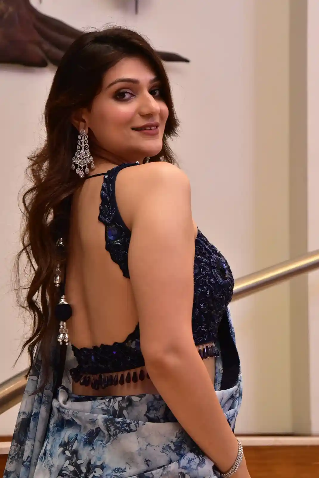 Siya Gautam Stunning looks in Saree at Athidhi Series Pre Release Event