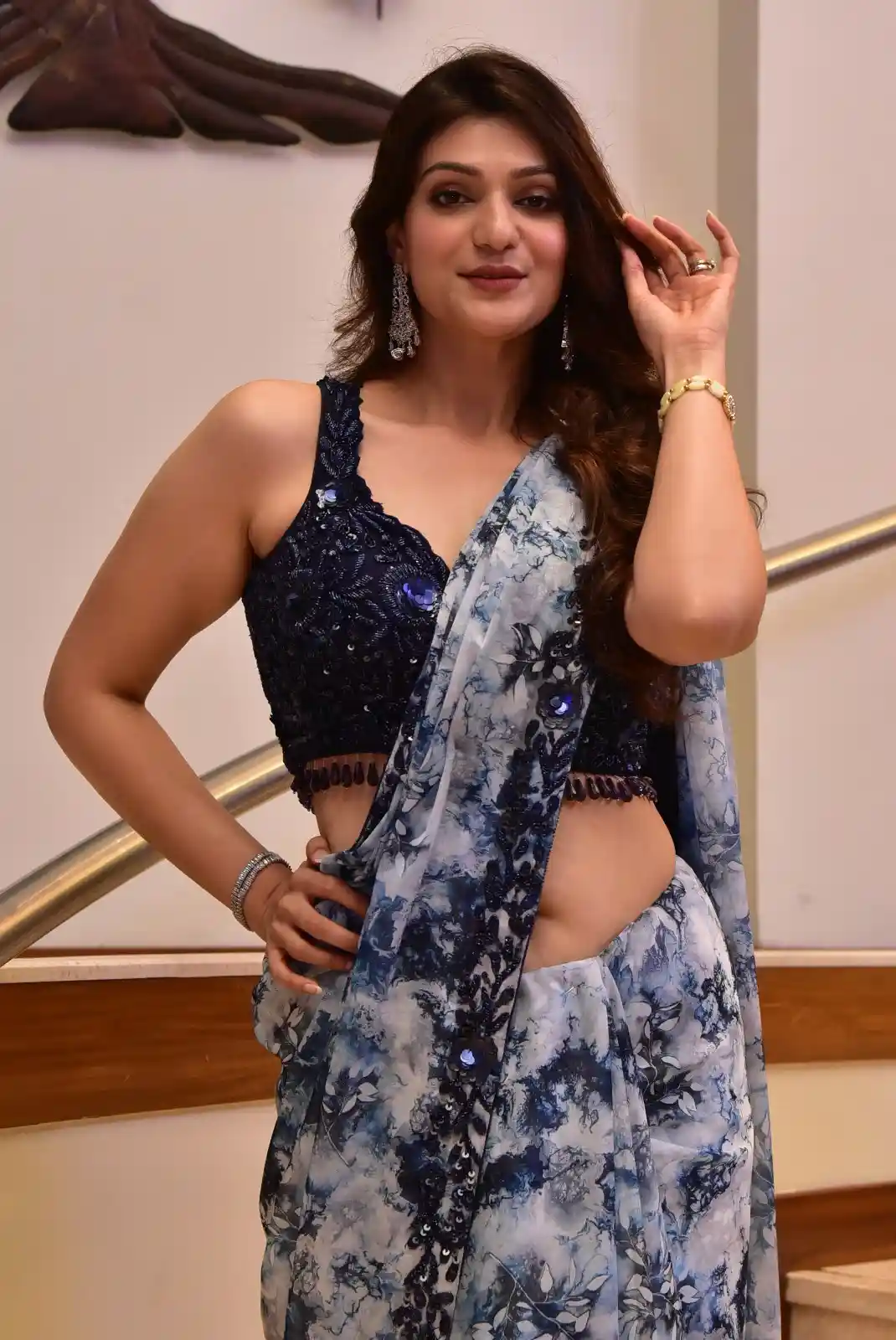 Siya Gautam Stunning looks in Saree at Athidhi Series Pre Release Event