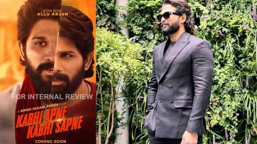 Allu Arjun Krish Jagarlamudi film video gone viral in social media