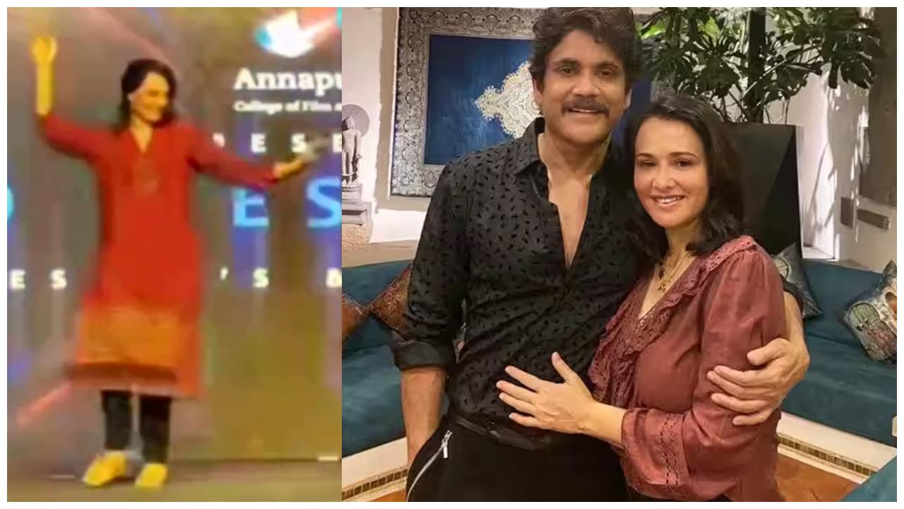 Amala : నాగార్జున పాటకు స్టేజిపై డాన్స్ వేసి అదరగొట్టిన అమల.. వీడియో వైరల్.. Amala : నాగార్జున పాటకు స్టేజిపై డాన్స్ వేసి అదరగొట్టిన అమల.. వీడియో వైరల్..