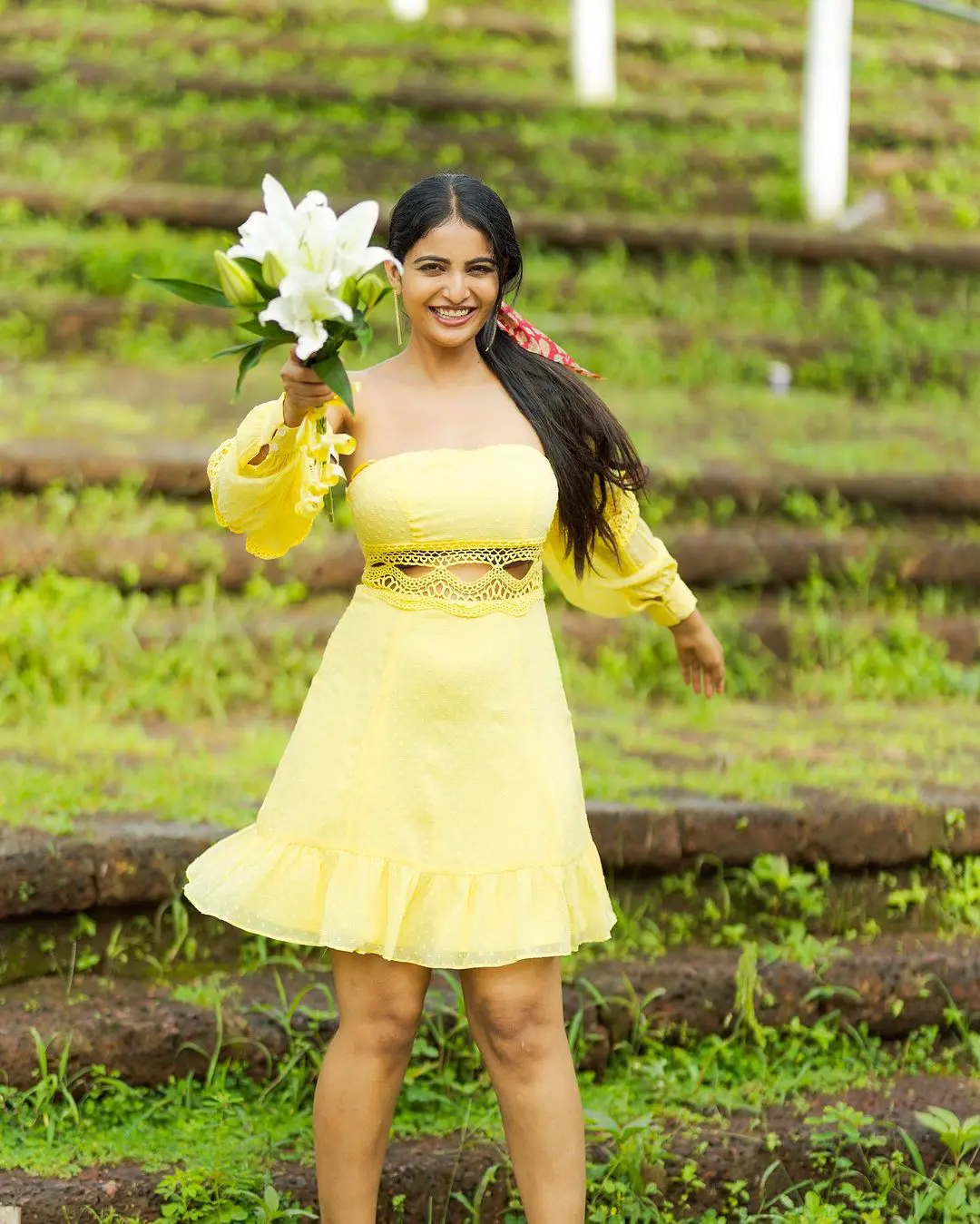 Ananya Nagalla Cute Looks in Short Dress