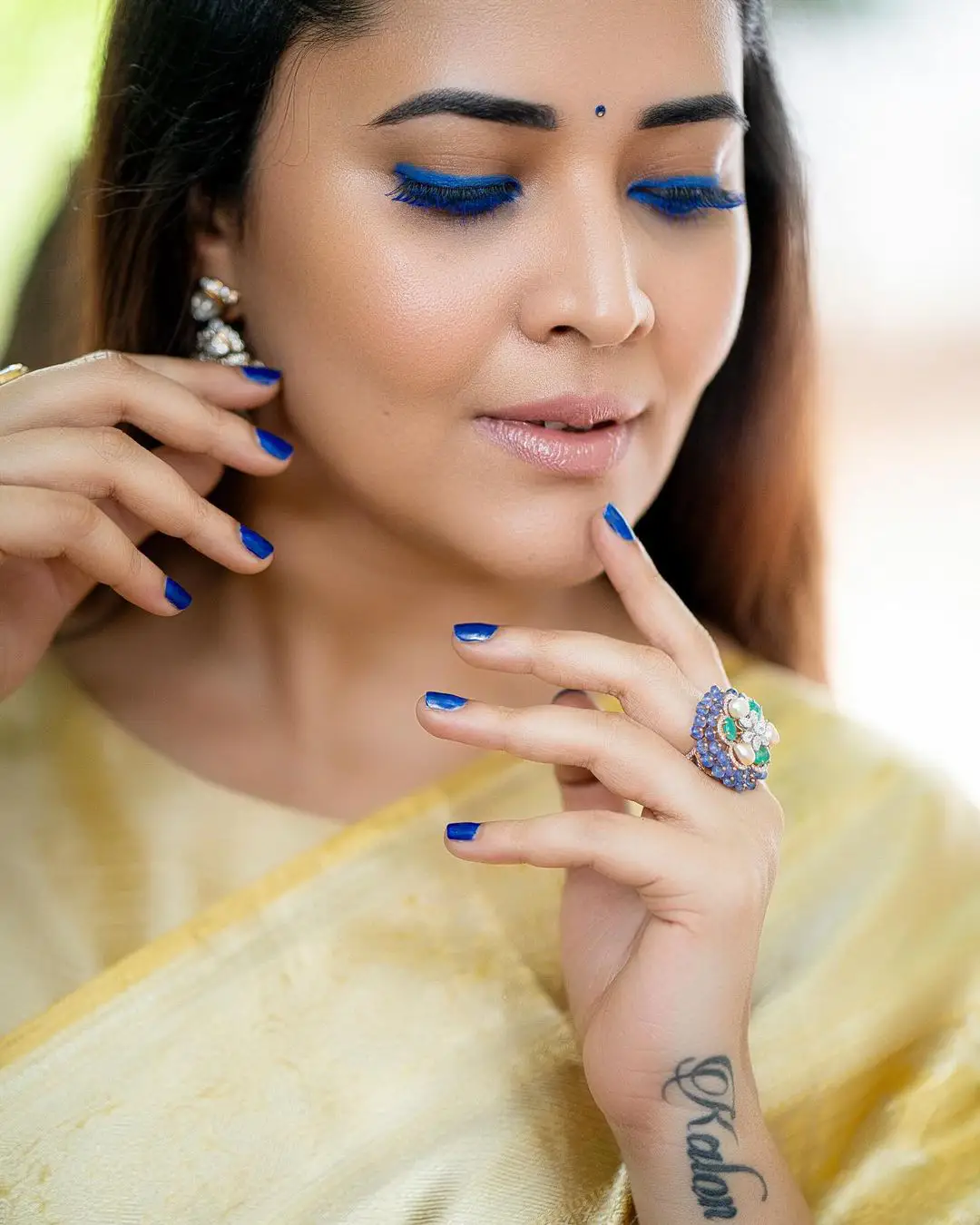Anasuya Stunning Looks with Blue Eyes