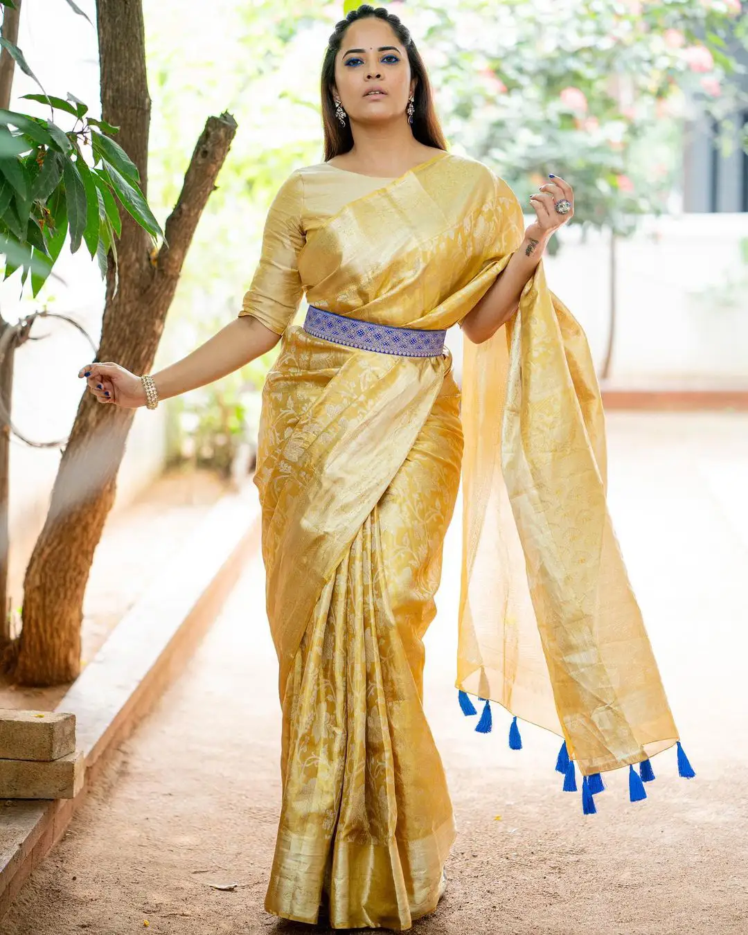 Anasuya Stunning Looks with Blue Eyes