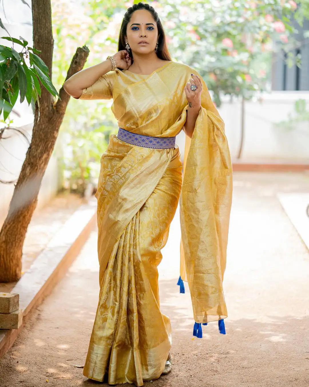 Anasuya Stunning Looks with Blue Eyes