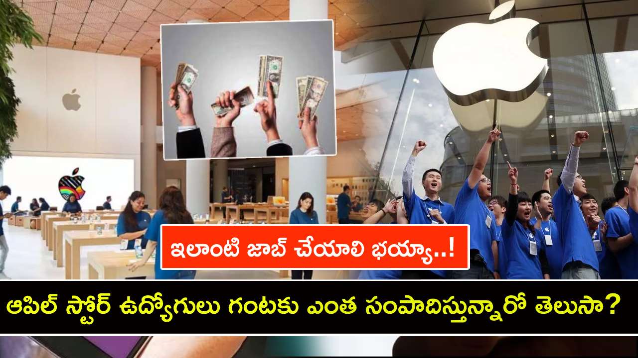 Apple Store Employees : ఆపిల్ స్టోర్ ఉద్యోగులు గంటకు ఎంత సంపాదిస్తున్నారో తెలుసా? చేస్తే.. ఇలాంటి జాబ్ చేయాలి భయ్యా..! Apple Store Employees : ఆపిల్ స్టోర్ ఉద్యోగులు గంటకు ఎంత సంపాదిస్తున్నారో తెలుసా? చేస్తే.. ఇలాంటి జాబ్ చేయాలి భయ్యా..!