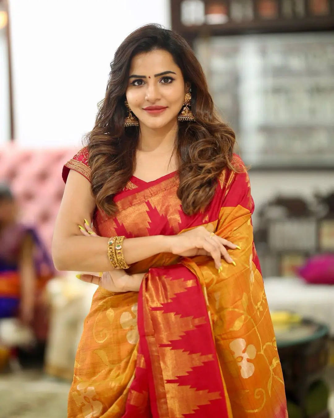 Ashu Reddy Vinayaka Chavithi Celebrations