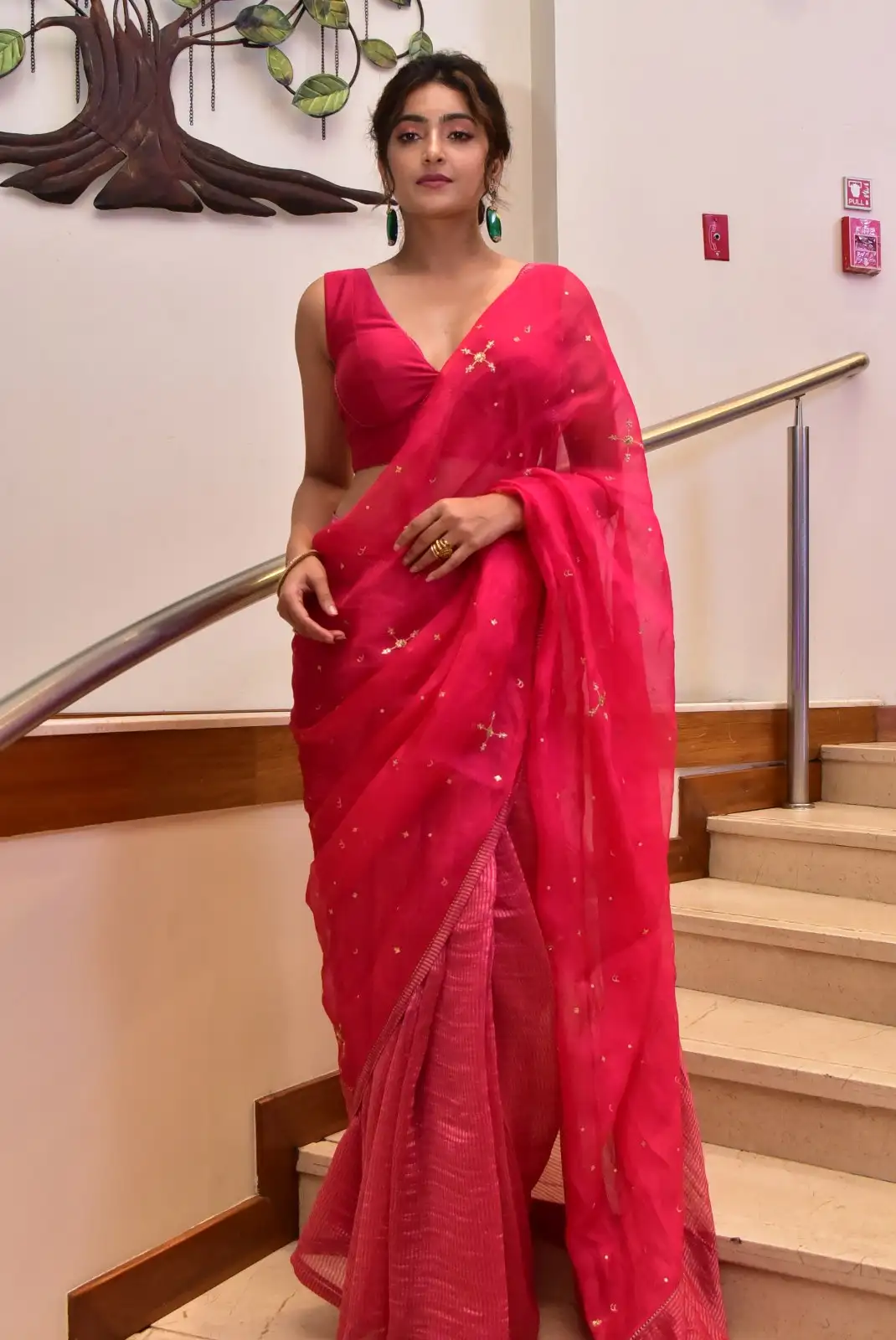 Avantika Mishra Shines in Saree at Athidhi Series Pre Release Event