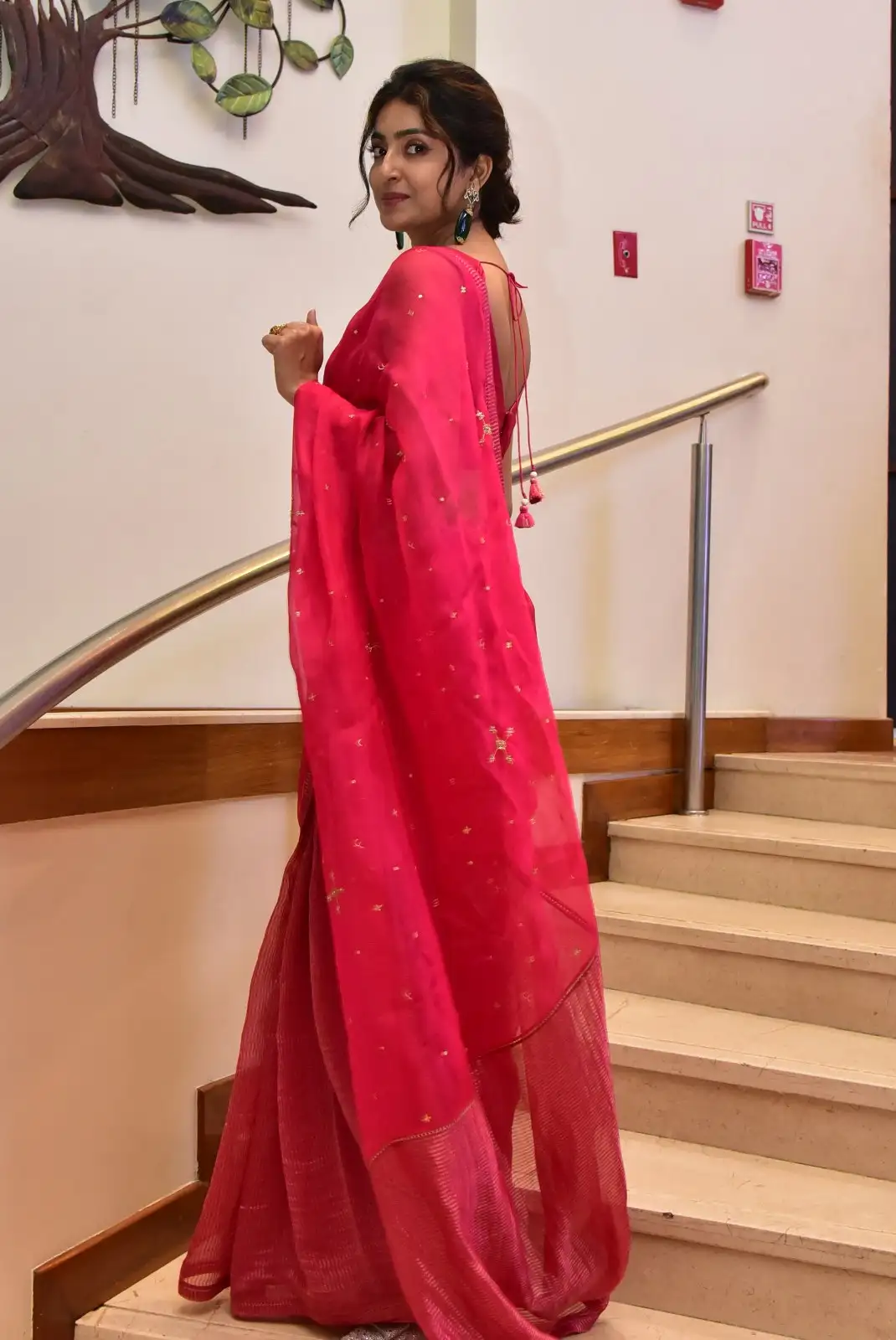 Avantika Mishra Shines in Saree at Athidhi Series Pre Release Event