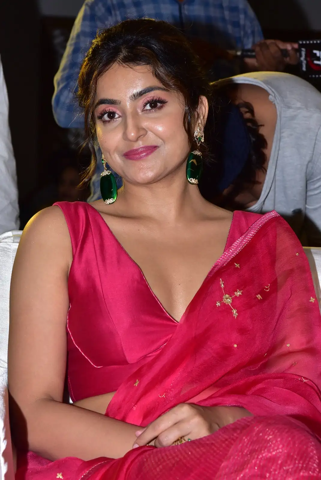 Avantika Mishra Shines in Saree at Athidhi Series Pre Release Event