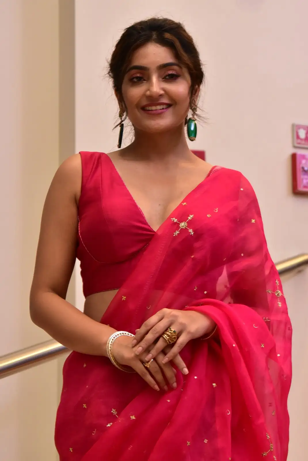 Avantika Mishra Shines in Saree at Athidhi Series Pre Release Event