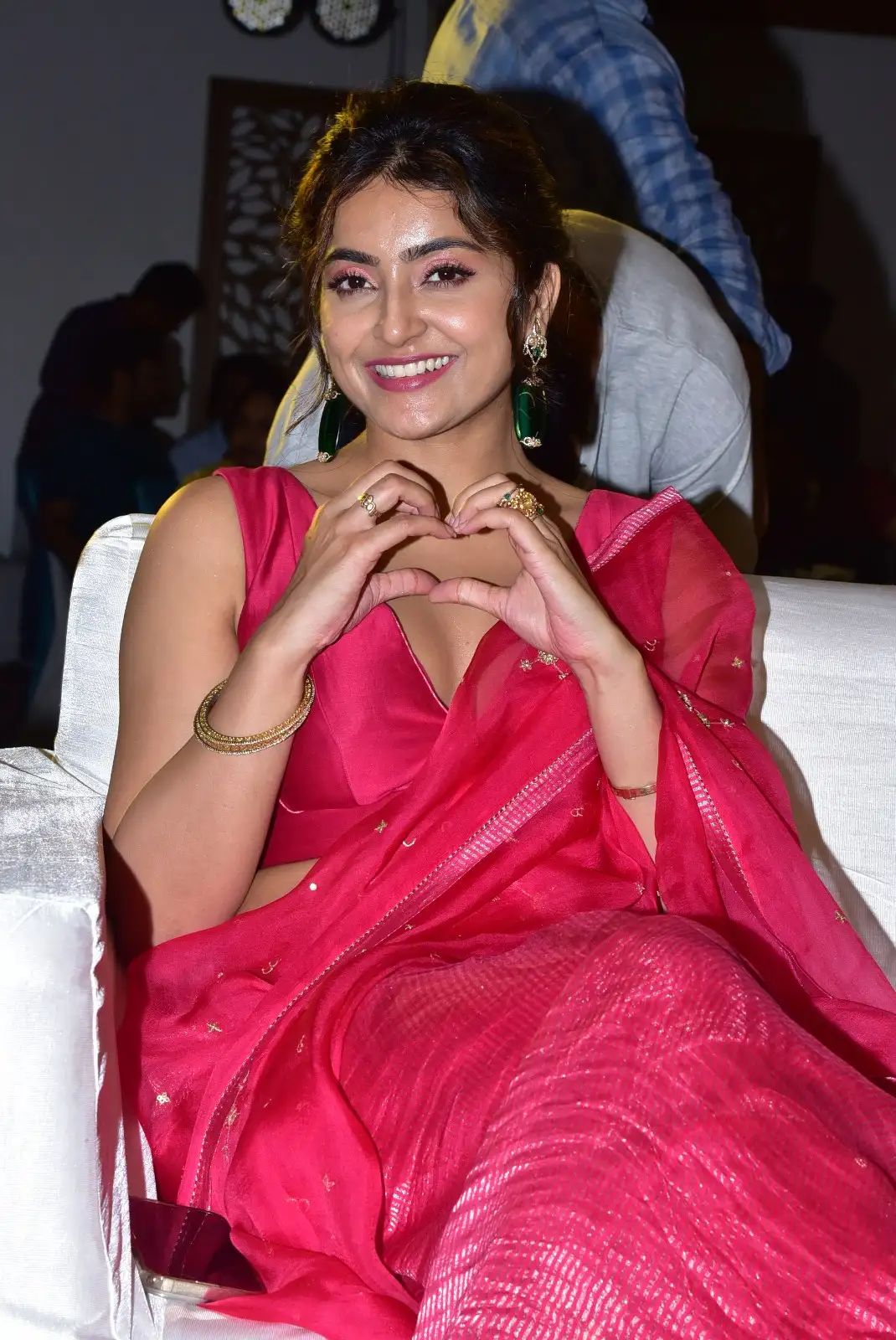 Avantika Mishra Shines in Saree at Athidhi Series Pre Release Event