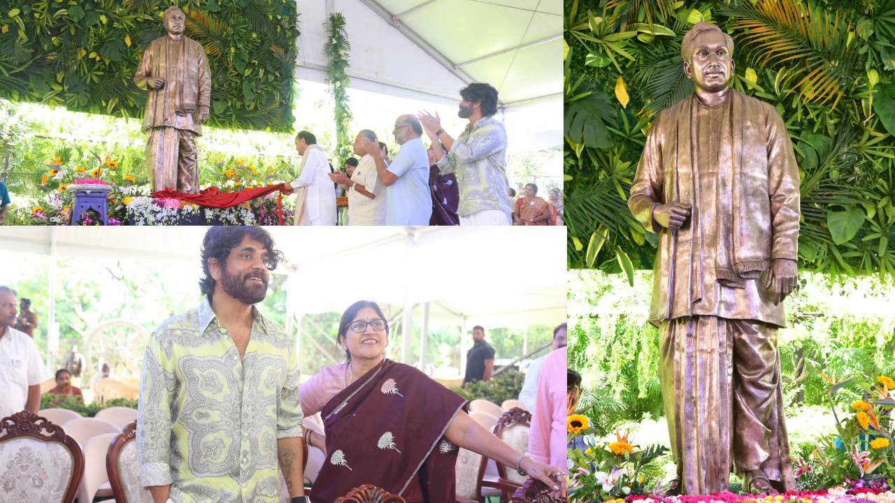 Celebrating ANR 100 : అక్కినేని నాగేశ్వరరావు విగ్రహావిష్కరణ.. ఫొటోలు..
