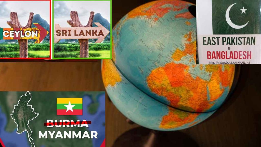 Countries Which Changed Names