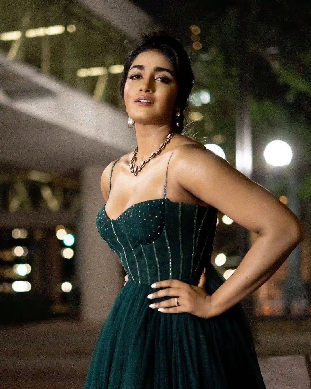Dimple Hayathi Stunning Looks in Midnight Lights