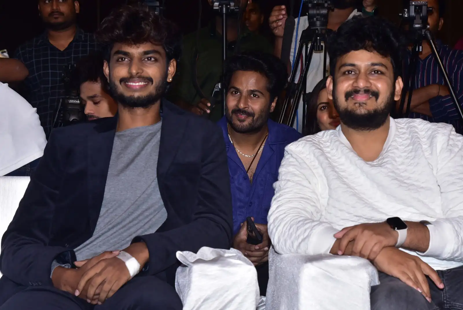 Harsha Sai Mitraaw Photos at Mega Movie title launch event