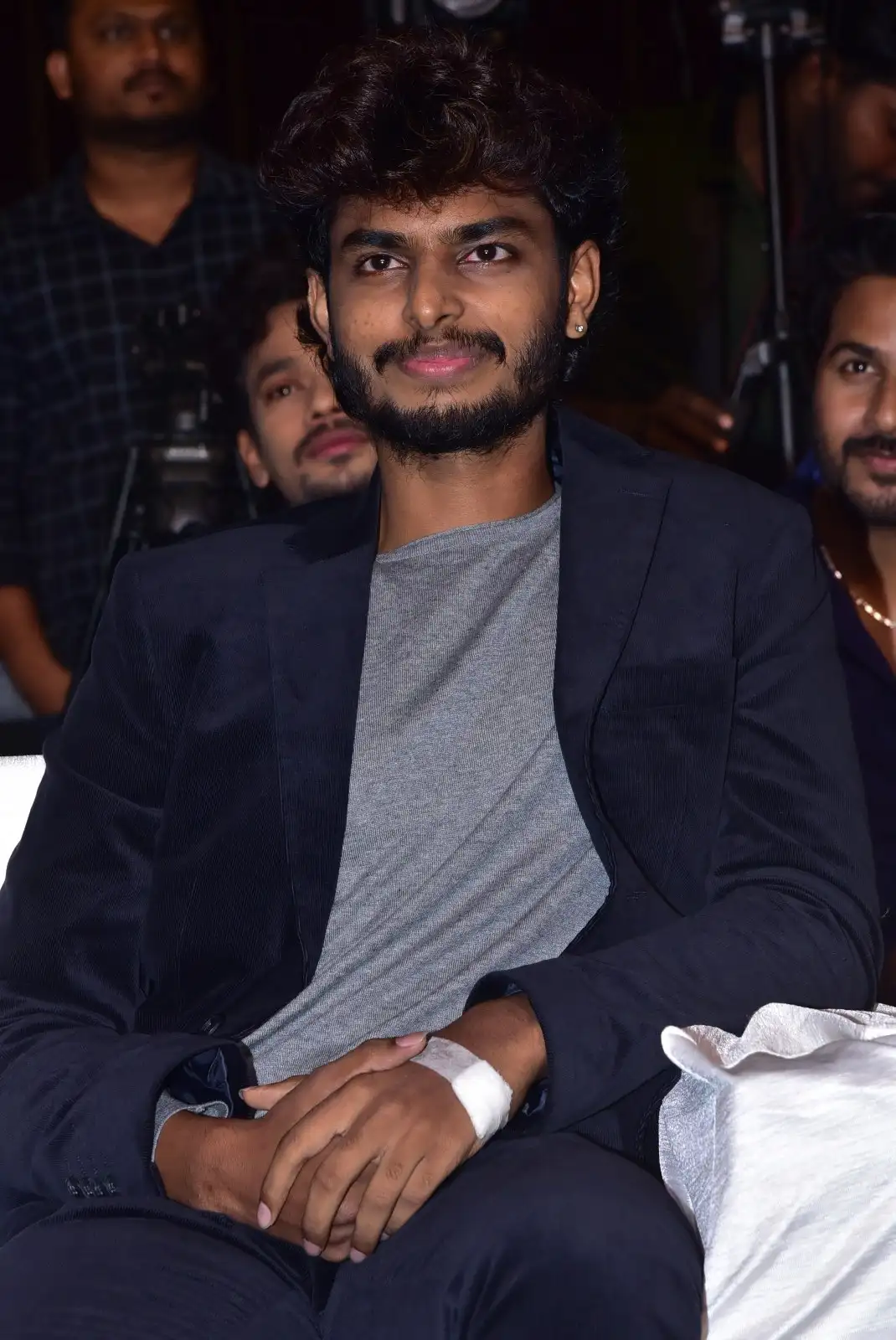 Harsha Sai Mitraaw Photos at Mega Movie title launch event