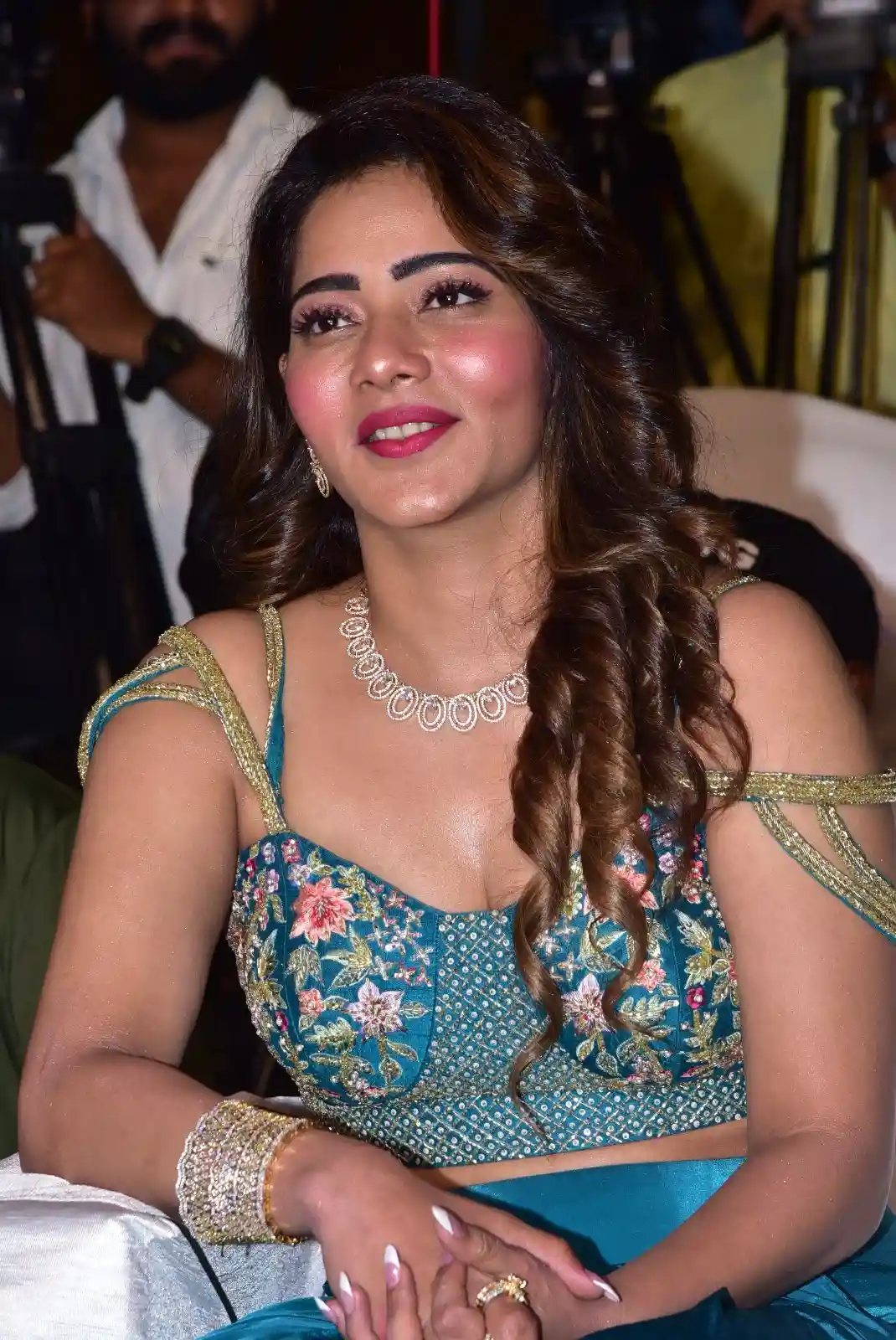 Harsha Sai Mitraaw Photos at Mega Movie title launch event
