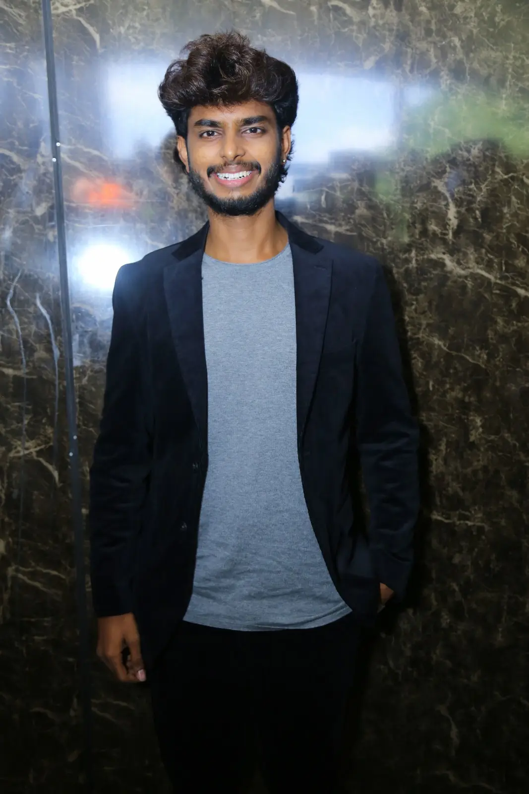 Harsha Sai Mitraaw Photos at Mega Movie title launch event