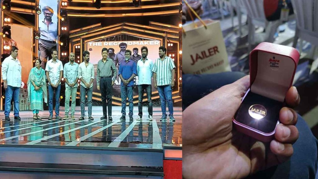 Jailer producer Kalanithi Maran gift gold coin to whole movie unit
