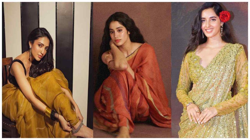 Janhvi Kapoor Neha Shetty Simrat Kaur shares Saree Photos
