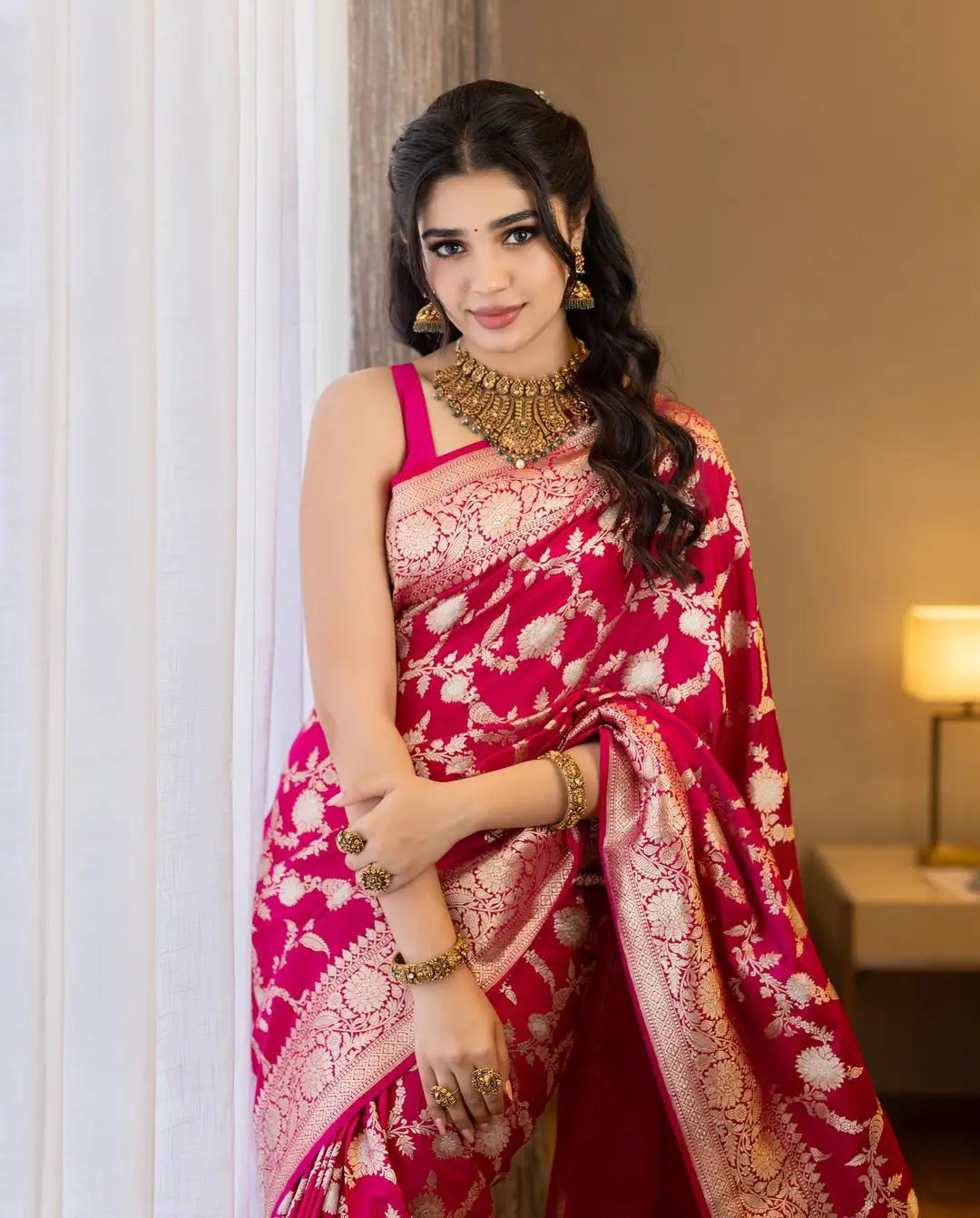 Krithi Shetty shines in Silk Saree
