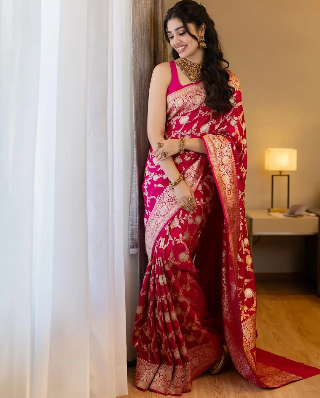 Krithi Shetty shines in Silk Saree