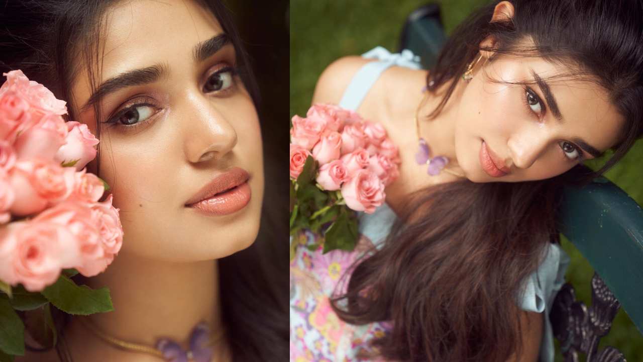 Krithi Shetty : గులాబీ పూలతో కృతి శెట్టి సోయగాలు..