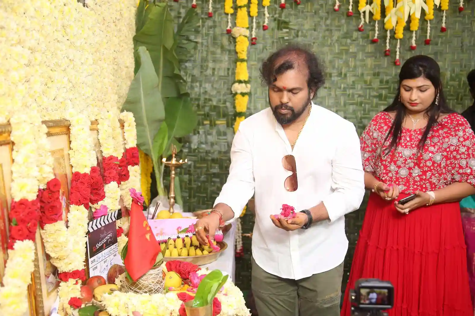 Megha Akash Photos at sahakutumba naam movie opening event